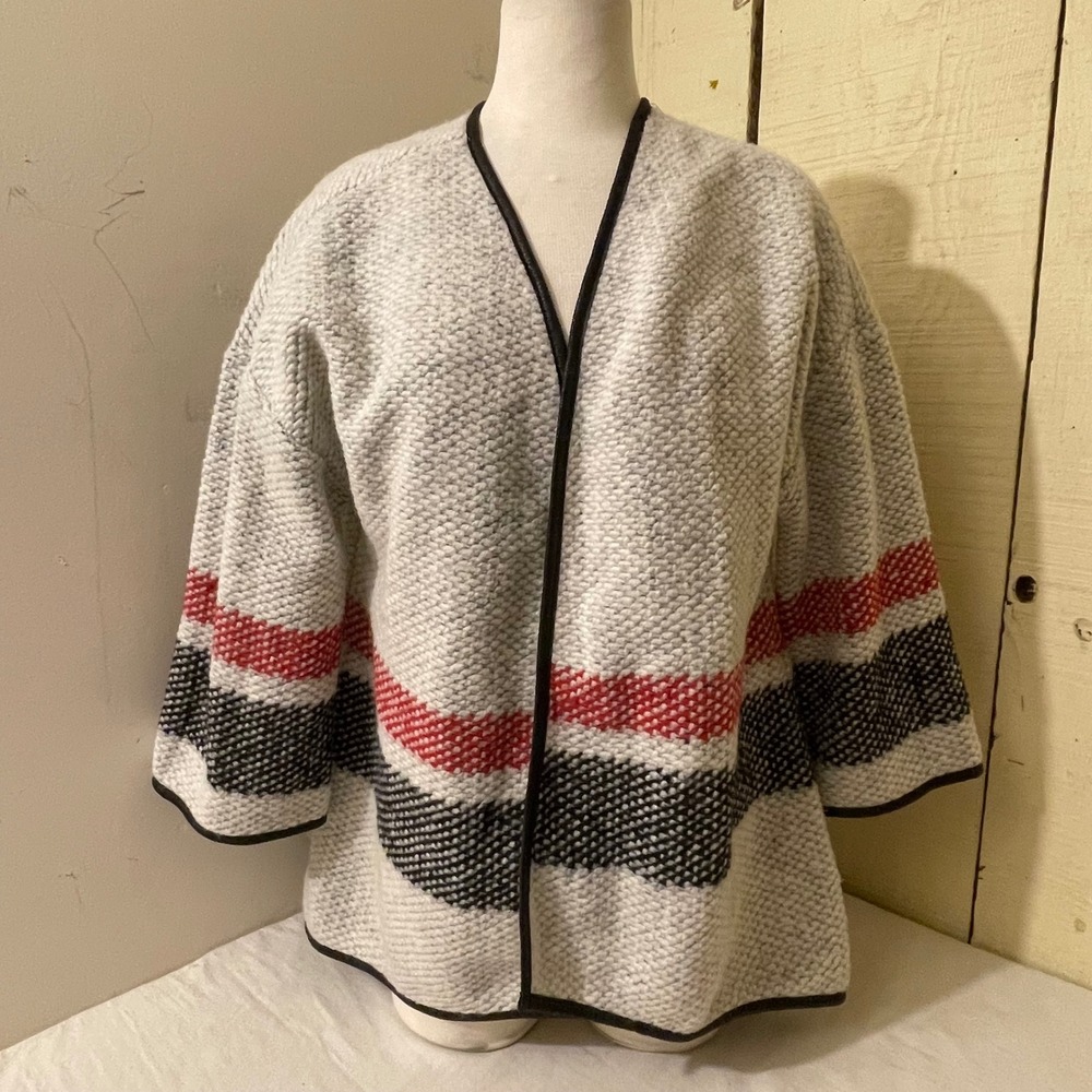 Barneys New York Womens Size Medium Knit Cardigan Sweater Jacket Wool Blend